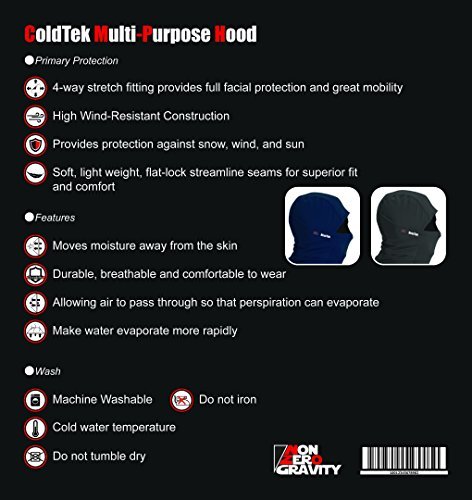 NZG Cooling Balaclava Tactical Hood, Sun Protection Face Mask for Cycling, Fishing, Running & All Active Sports (White)