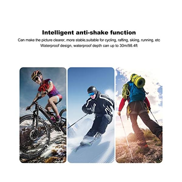 Lazmin112 4K Action Camera Kit, wasserdichte Mini-Weitwinkel-Camcorder-Kamera, intelligentes Verwacklungsschutz… – Bild 7