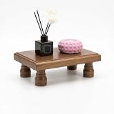 mkuubub French Country Wood Riser Pedestal Stand, Brown | Pine Wood