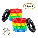 Pack of 10 All Natural Mosquito Insect Repellent Bracelet for Kids, Toddler & Adults - Non Toxic Travel Size Mosquito Bug Repellent Wristband ¡­