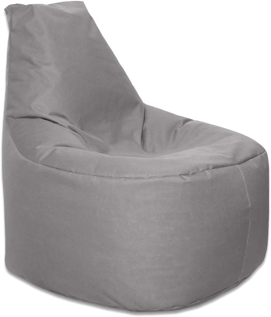 Lacasa Sitzsack XL-XXL Outdoor Indoor- Wasserdicht Wetterfest-Bodenkissen Sitzkissen Beanbag- Erwachsene Kinder- Gaming Sessel- EPS StyroporFüllung- Hochwertiges Oxford 600D (XXL - 80 cm Ø, Anthrazit)