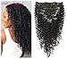 Jiarosi 3C 4A Kinky Curly Clip In Hair Extensions for Black Women, Jiarosi Afro Kinky Curly Clip Ins Human Hair 8A Brazilian Remy Hair Lace weft 7 Pcs With 24 Clips 120 Gram 12 Inch