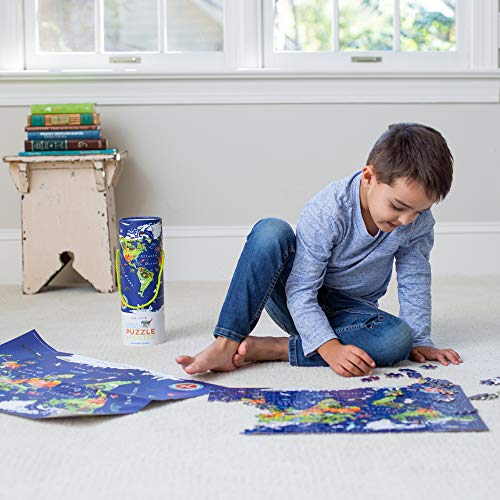 Crocodile Creek World Map Jigsaw Puzzle and Matching Poster 200