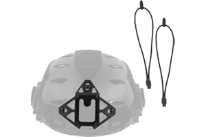 WAPEALY Tactical Helmet NVG Mount with Modular Bungee Shroud and Sports Camera Bracket Base for Wendy 3.0 Helmet