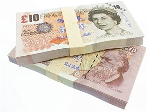 EWIBUSA Complete Fake Money Currency Confetti Paper Scraps,HD Quality $10 Total GBP $1000 Dollar Wedding/Party/Scenario Supplies,China Ver .Fully Meet The Video/Movie/Tv/Music Video Production