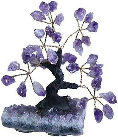 Amethyst Gemstone Tree - Quartz Base - S - 3"H