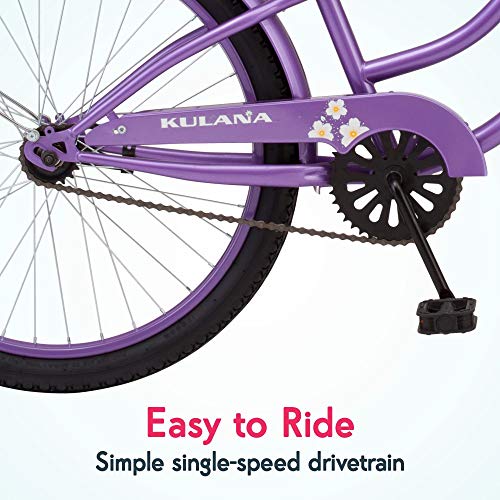 Kulana Hiku Cruiser Bike, 24Inch Wheels, Purple Pricepulse