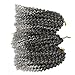 Flyteng marlibob crochet hair 6pieces/pack 8 inch Marlibob Kinky Curly synthetic Hair extensions (8 inch 6packs, T1B/Gray)