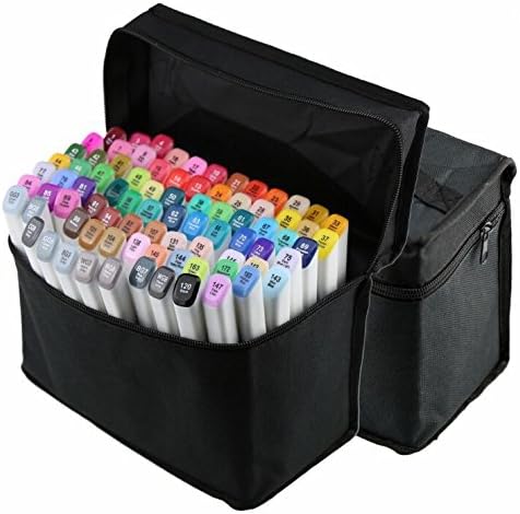 80 color copic sketch markers, AP non-toxic alcohol-based ink double-pointed pen art drawing pattern prompt mark copy laser print color pens (white)