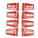 Bolaxin 8 pcs Engine Door Hood Hinge Cover for 4 Door Jeep Wrangler JK 2007-2016 (Red 8pcs)