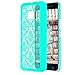 HTC 10 Case, SGM® Damask Design Pattern Rubber Coating Ultra Slim Fit Hard Hybrid Case Cover for HTC 10 + SGM® Microfiber Cleaning Cloth (Turquoise)
