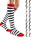Gnpolo Womens Graduated Compression Socks 15-20 20-30 mmHg Athletic Running Nurse Stockings