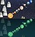 Kids Room Wall Stickers Glow in the Dark Decor Solar System Glowing Decals Wallpaper Decorations for Boys and Girls