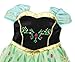Cotrio Little Girls Anna Coronation Dress Princess Anna Costume Dress up Halloween Cosplay Fancy Dresses Size 3T (2-3yrs, Green)