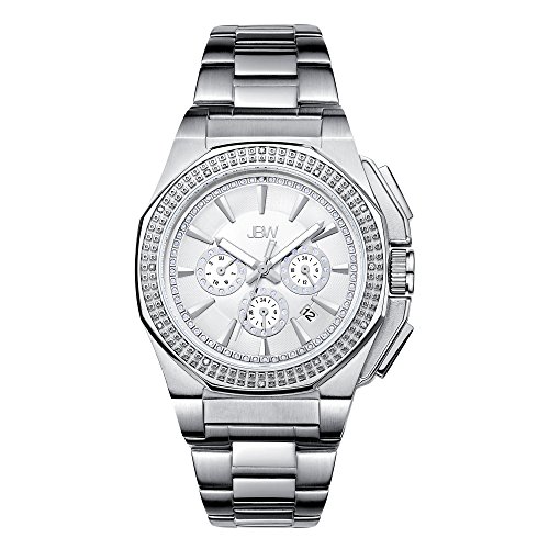 Jbw men s j6329a "knox" stainless steel chronograph diamond watch