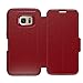 OTTERBOX Strada Series Leather Wallet Case for Samsung Galaxy S7 - Frustration FRĒe Packaging - Ruby Romance (Flame RED/Flame Leather)
