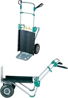 Wolfcraft TS 1000 Transportsystem 5520000 | 2in1 Sackkarre & Schubkarre für Lasten bis 200 kg | Klappbarer Transportkarren für schwere Gartenmöbel, Brennholz, u.v.m.