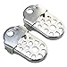 YIFAN Set of 2 Bicyle Rear Feet Pedals, Rear One Pair Stainless Steel Thicken Foot Pedal for Mountain Bike Road Bike - Silver