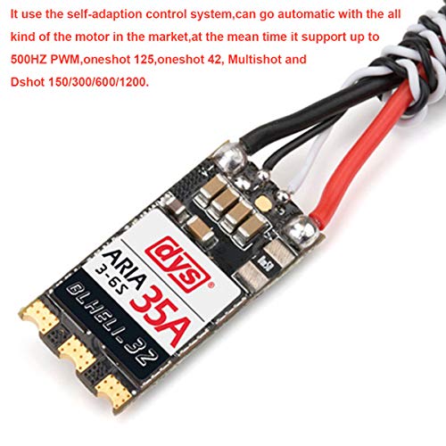 FPVERA 4PCS 35amp Brushless ESC DYS Aria 35A BLHeli_32 32Bit 3-6S Dshot1200 Built-in Current Meter Sensor Electronic Speed Controller for FPV Racing Drone - Thumbnail 3