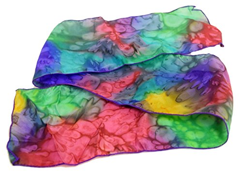 Florida Hat Company 100% Silk Vintage Rainbow Scarf