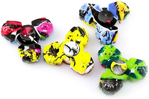 FAVTOY ISLAND - 4 in 1 Bundle - Tri Spinner Fidget Spinner Novelty Desk Toy Perfect for Boredom Stress and Anxiety - Abstract Stroke