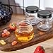 QAPPDA Mini Mason Jars Glass Canning Jars,5 OZ Jelly Jars With Regular Lids(Black) Small Jars for Honey,Jam,Favors,Baby Foods,Spice Jars 40 PACK