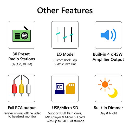 Car Stereo,Double Din Car Stereo Eonon Android 9.0 Car Radio, 7 Inch 32GB ROM Car GPS Navigation Head Unit, Support Android auto, Carplay, Fastboot Bluetooth, WiFi Connection (NO DVD/CD)- GA2177