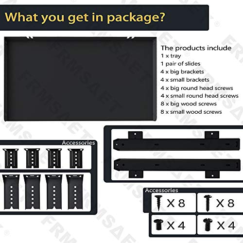 FRMSAET Under Desk Keyboard Tray HeavyDuty AllMetal Material 20/24/30
