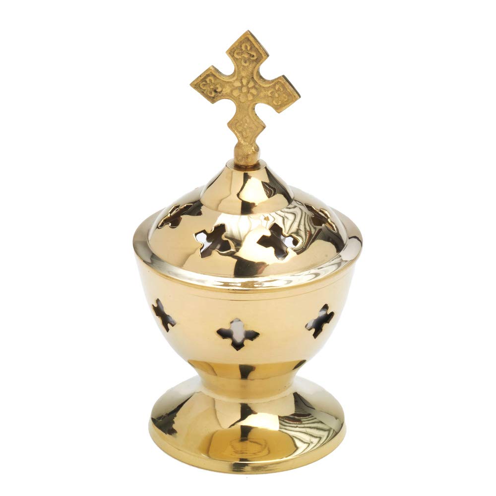 NKlaus Stand Incense Vessel Brass Handmade Gift 2926