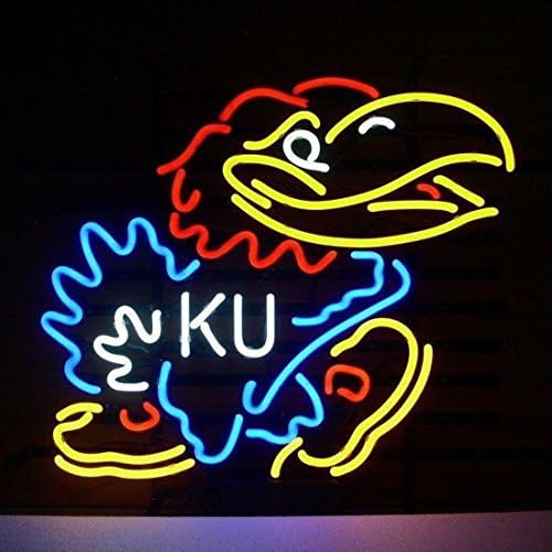 HOT Eagle 17"x 14" NCAA KU Kansas Jayhawks Design Decorated Beer Bar Neon Light Signs for Home Store Beer Bar Restaurant Billiards Shops Display Signboards