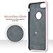 ULAK iPhone 7 Case, Pink Slim Fit Liquid Rubber & Silicone Protective Shock Absorption Cover with Soft Microfiber Cloth Lining Cushion for Apple iPhone 7 4.7 Inch,Pink