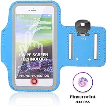 Sports Running Armband Case for iPhone 8 Plus/ 7 Plus/ 6S Plus/ 6 Plus/X 8 7 6S 6, Eaxxfly Touch Supported Cell Phone Armband Waterproof Adjustable Reflective Velcro Card Key Holder 5.5