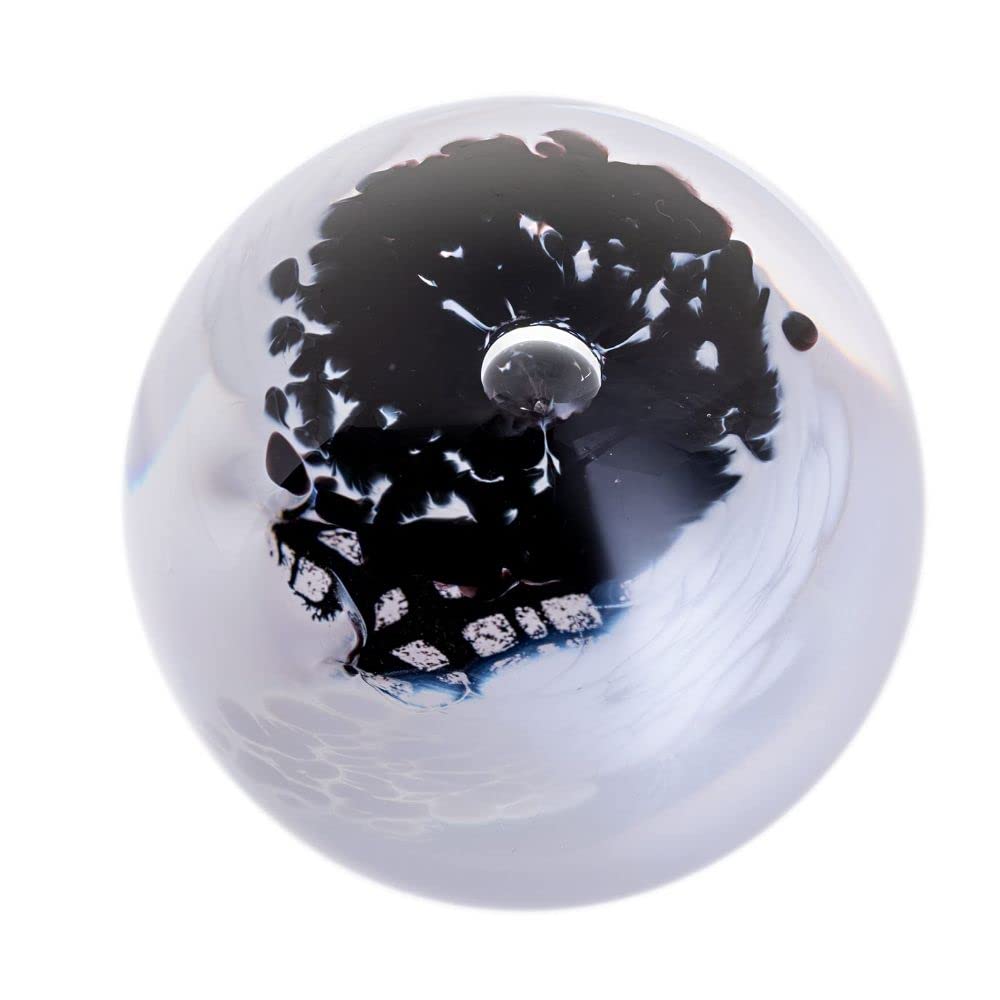 Caithness Glass Scottish Thistle Black Paperweight | Handcrafted Glass Paperweight | Made in Scotland | Gift or Collectable