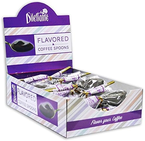 Gourmet Amaretto Chocolate Flavored Spoons - 24 Count Display Box - by Seattle Gourmet Foods