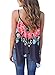 Dearlovers Women Tribal Printed Casual V Neck Loose Summer Camis Tank Tops Small Size Navy Blue