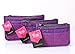 Periea Chelsy Purse Organizer - Handbag, Tote, Bag Organizer Insert - 13 Pockets, 3 Sizes, 39 Color Designs - Perfect Cosmetics Travel Pouch for Make Up (Purple, Medium)