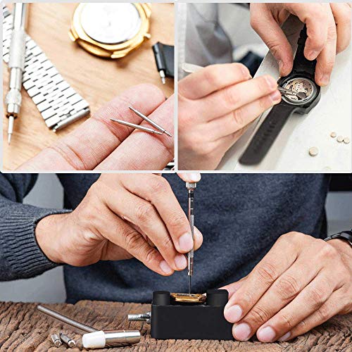 Watch Repair Tool Kit, AUTOXEL Watch Band Link Tool Set 127 Pcs Watch Case Opener Spring Bar with Carrying Bag, Replace Watch Battery Helper Multi Functional Tools with User Manual for Beginner
