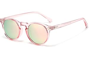 Gleyemor Kids Polarized Cute Round Sunglasses for Kids Girls Boys Age 3-8