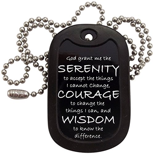 Military Dog Tags - Serenity Prayer Dog Tag Necklace - Tag-Z