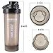 24 Ounce Shaker Bottle Protein Powder Shake Blender Gym Bottle Smoothie Cup, BPA Free, Auto-Flip Leak-Proof Lid, Handle with Ball Included Full Color (Black)