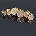 Longbeauty 1 Piece Stainless Steel Sparkling Glitter Flesh Tunnel Ear Expander Screw Plugs Gold Yellow 10MM
