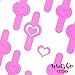Whats Up Nails - Open Heart Nail Stencils Stickers Vinyls for Nail Art Design (1 Sheet, 20 Stencils)