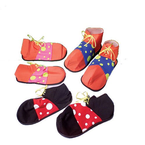 One Pair Adult Clown Shoes Assorted Colors (No Color Choice)
