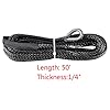 14-Inch-x-50-BLACK-Synthetic-Winch-Line-Cable-Rope-6400LBs-Sheath-Thimble-Recovery-Replacement-ATV-UTV-Truck-Boat
