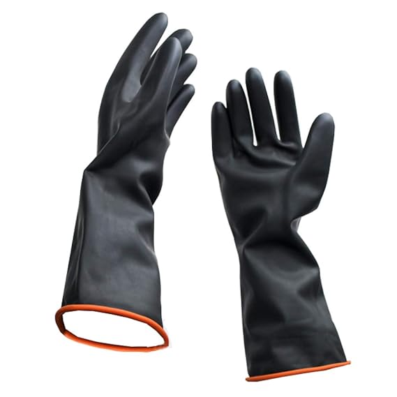 Gloves Oilproof Industry Gardening Waterproof Plus Thick Acid And