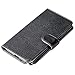 i-Blason Synthetic Leather Book Folio Wallet Case, Convertible Stand, Credit Card Holder for Samsung Galaxy Note 4 - Black