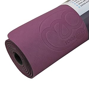 Yoga-Mad Evolution Mat with Carry Strap – Aubergine/Lavender