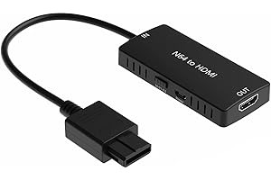 KUSTOMAZING HD Link Cable for Gamecube, N64, SNES (3-in-1), HDMI Adapter with S-Video Signal Output (Better Video Quality), HD Converter with 4:3/16:9 Switch, 3IN1SNESNGCN64 No Radio Frequency Radio