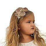 Ivory vintage baby flower headband