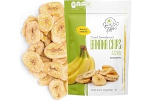 Dried Banana Chips 18 oz Pouch | Sweetened Fruit Slices | Vegan, Keto-Friendly, Kosher Snack | Perfect for Cereal, Salads & Trail Mix | Tasty, Natural, Preservative-Free | 1 Pack | Gourmet Grove